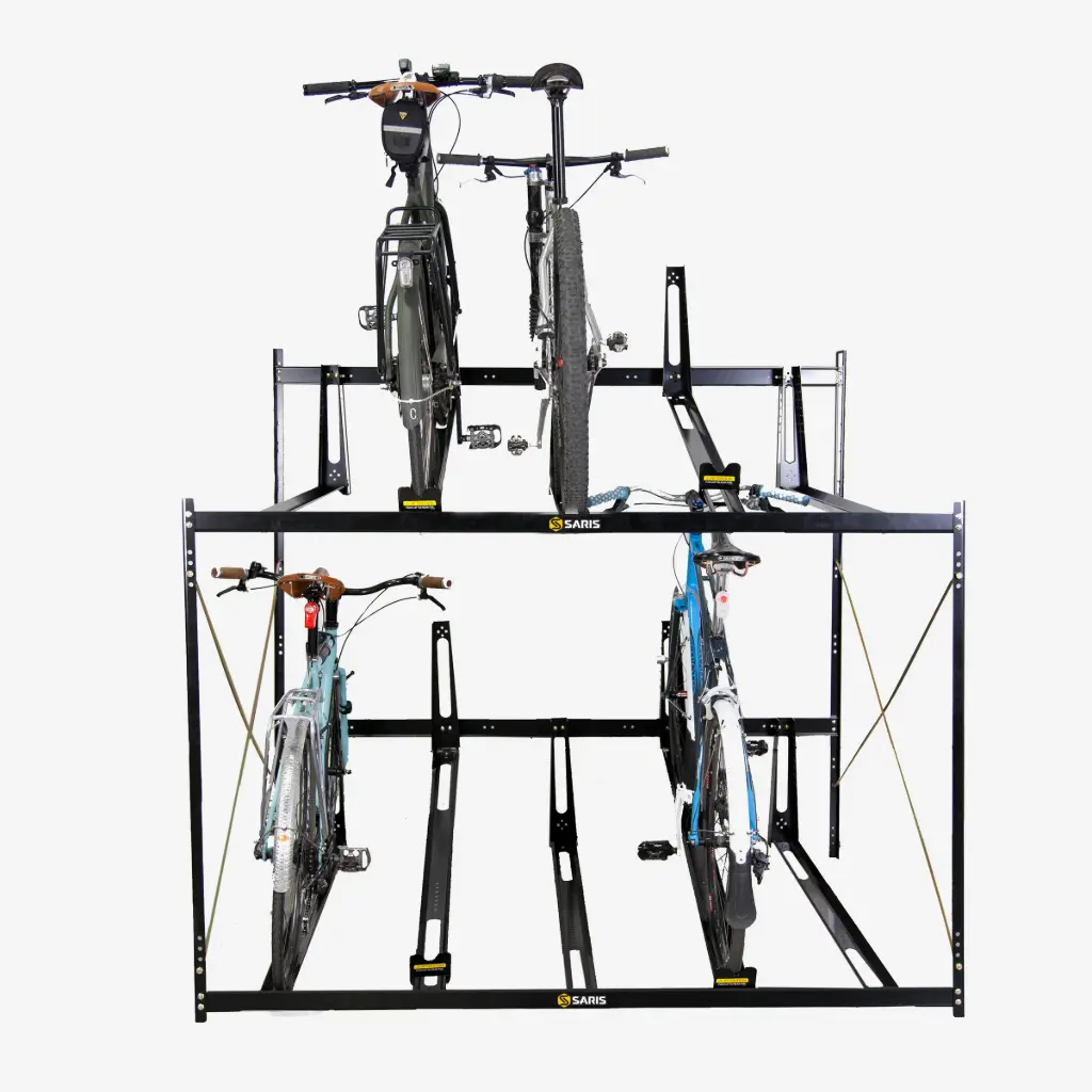 [8110] Basic Two-Tier Rack - 10 Bikes - Spacing 14.4" Option-Locking [8110] 